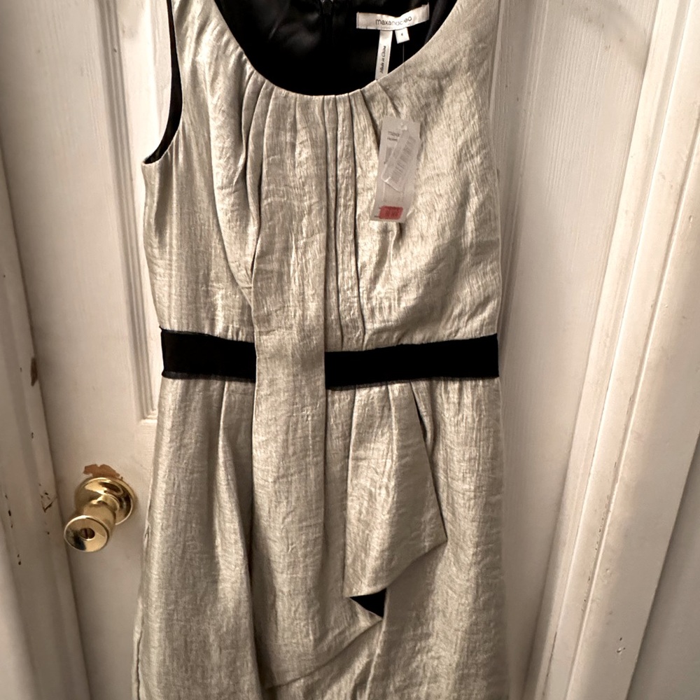 Light Gold, silk , bubble dress, size 6